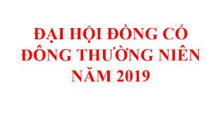 Thông báo mời họp ĐHĐCĐ thường niên năm 2019