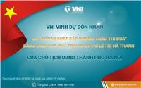 VNI được Chủ tịch UBND TP Hà Nội tặng cờ “Đơn vị xuất sắc phong trào thi đua” 