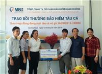 Bảo hiểm Hàng không (VNI) trao hơn 1,1 tỷ đồng bồi thường bảo hiểm tàu cá tại Quảng Ngãi